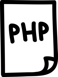 Php File Hand Drawn Interface Symbol Svg Line Art, Free Vectors File